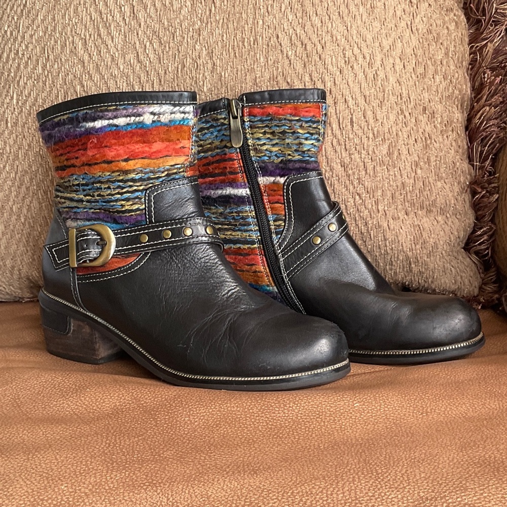 L’ARTISTE GAETANA Multicolor Leather Ankle Boots